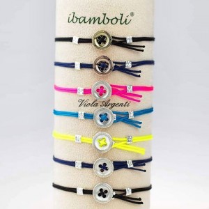 IBAMBOLI BRACCIALE  "ibottoni azzurro"