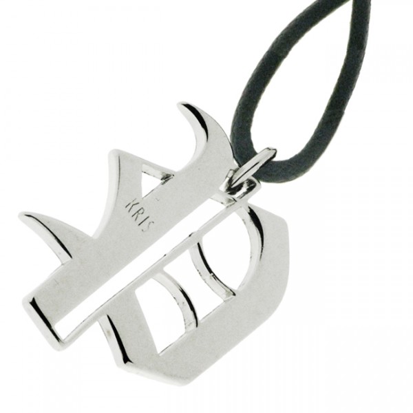 Collana con iniziale in acciaio inossidabile placcato oro - Ciondolo