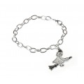 Chaîne En Argent 925 Avec Pendeloque Swarovski HELLO SPANK Osa Gioielli - Neuf Avec Étiquettes